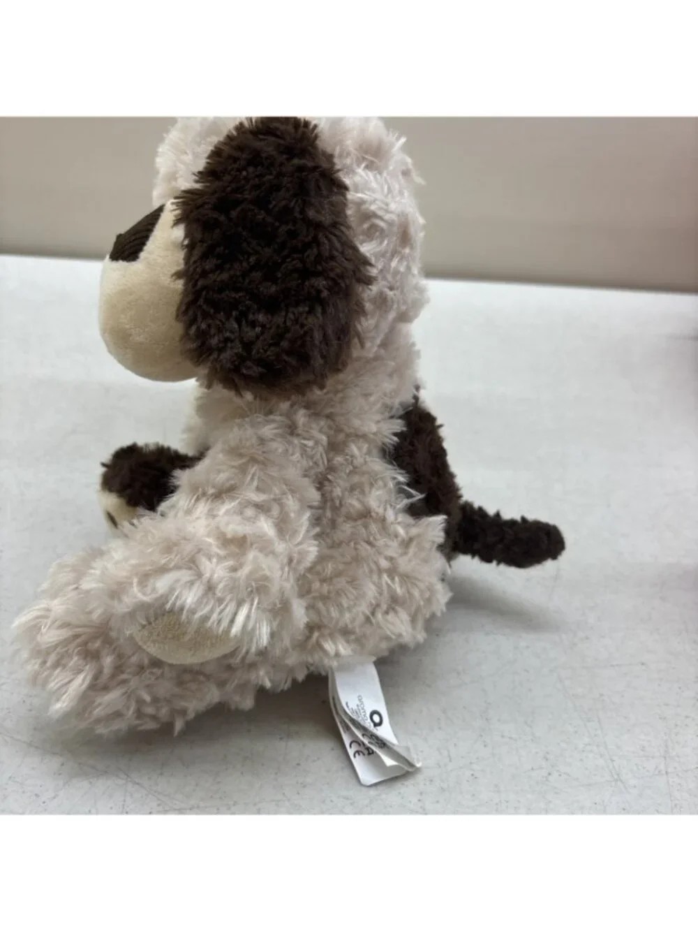 White & Brown Dog Plush Stuffed Animal Puppy Floppy Ears Soft Toy